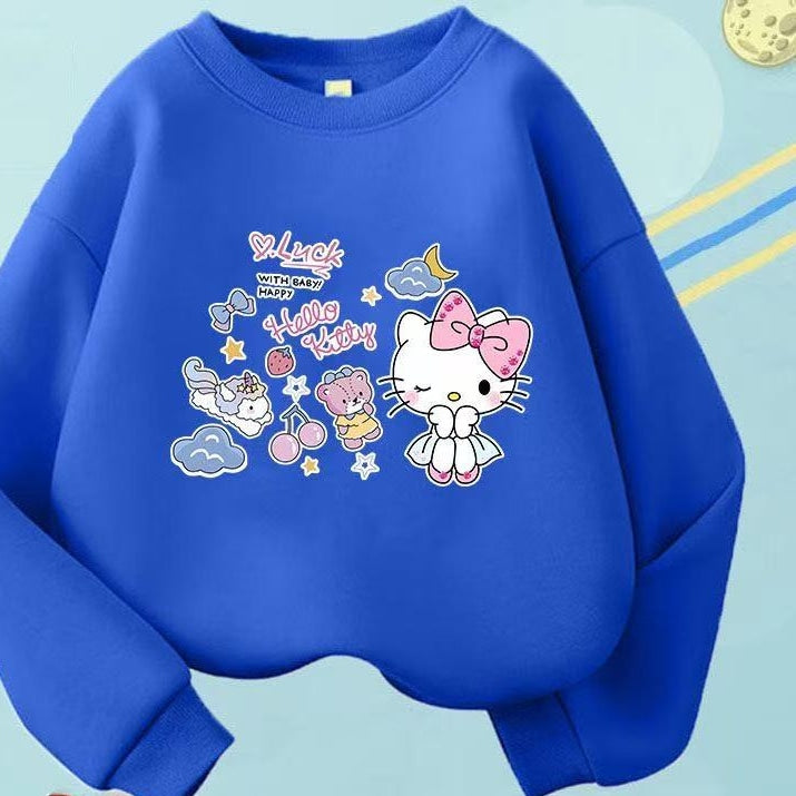 Casual Sporty Autumn 2-13years Boys/Girls Sweatshirt | Color: Deep Blue | Image 3