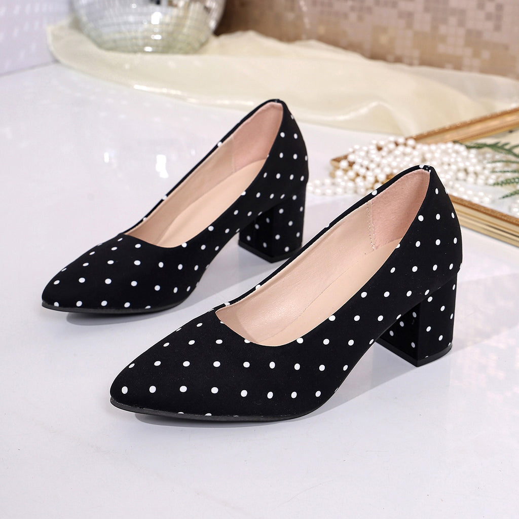 Modern Chic All-Season PU/Artificial Leather/Microfiber Leather Women's High Heels | Color: Black | Image 3