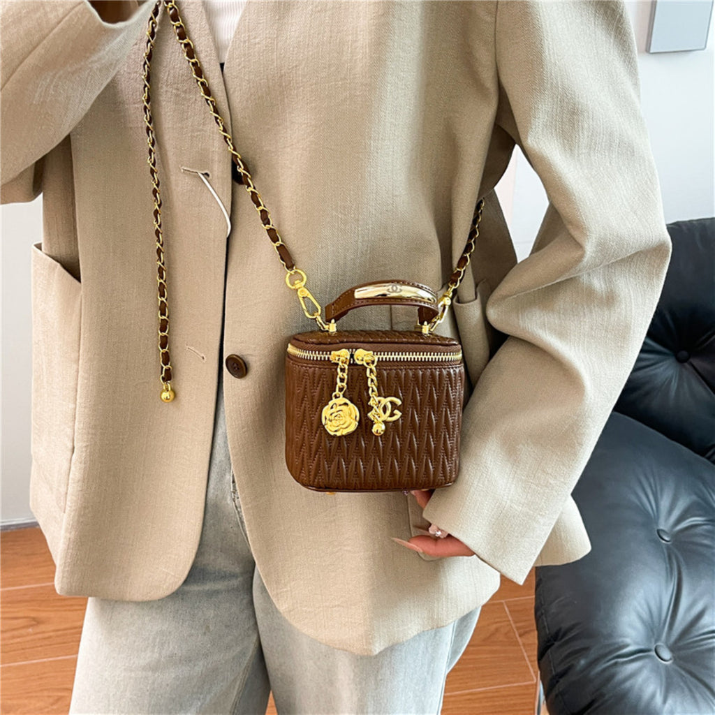 Modern Chic All-Season PU/Artificial Leather/Microfiber Leather Women's Handbags Box Bags | Color: Coffee | Image 3