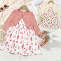Sweet & Cute Autumn 2-Piece Girls' Dress Suit, Ages 2-11 | Color: Pink | Image 1