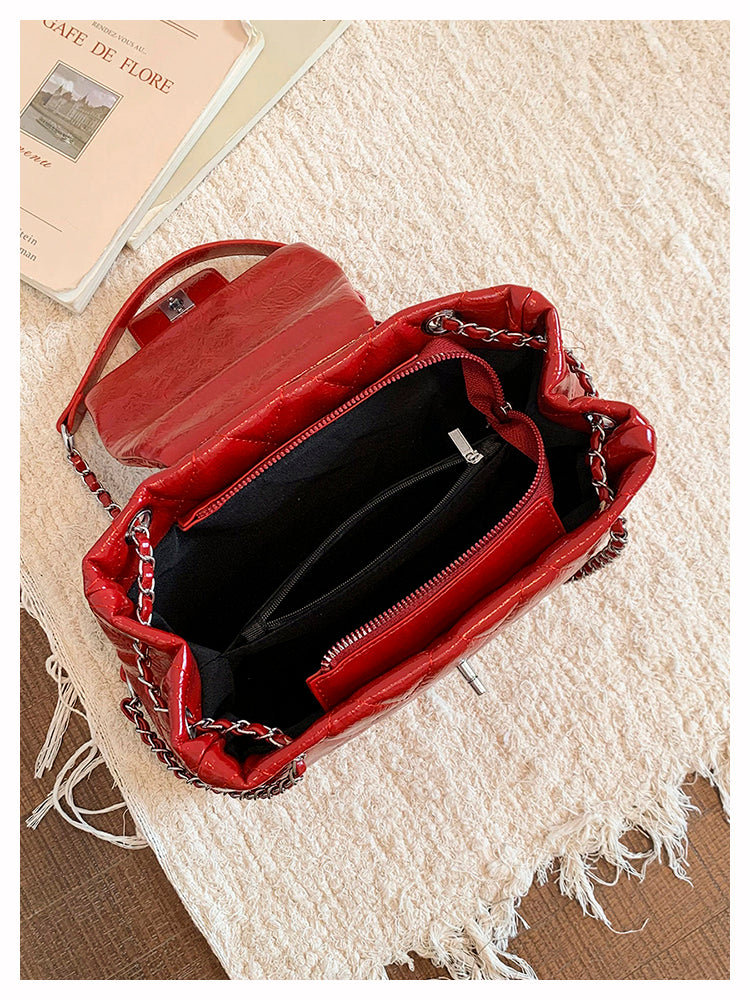 Modern Chic All-Season PU/Artificial Leather/Microfiber Leather Women's Crossbody Bags Other Bags | Color: Red | Image 2