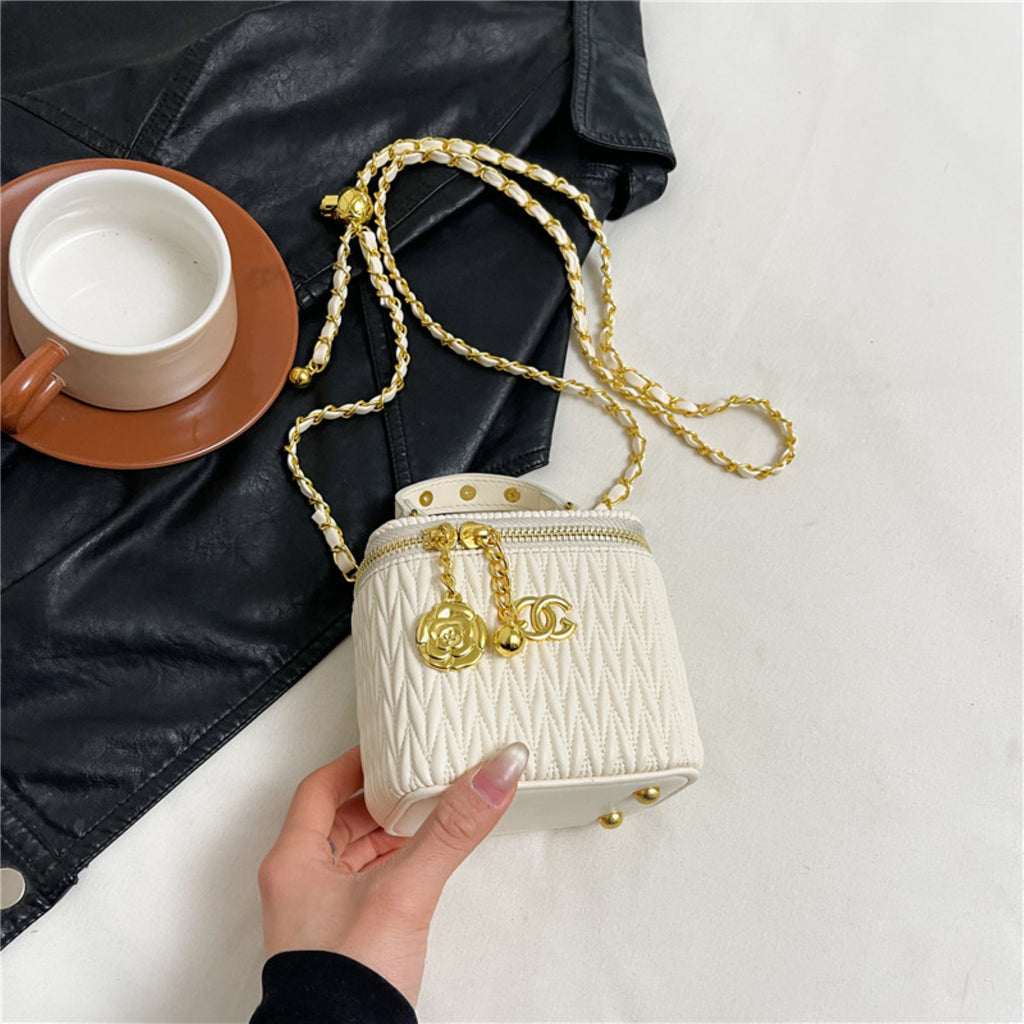 Modern Chic All-Season PU/Artificial Leather/Microfiber Leather Women's Handbags Box Bags | Color: Beige | Image 1