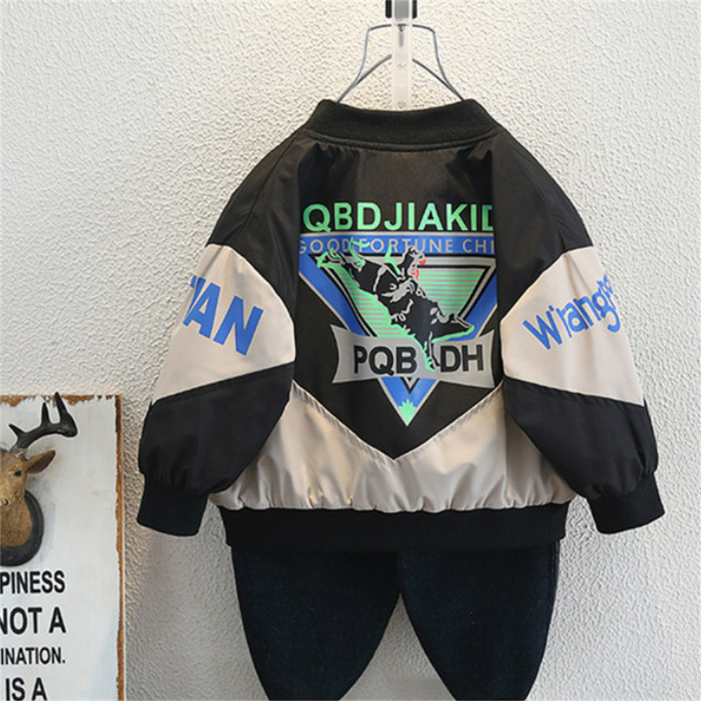 Modern Chic All-Season Casual Sporty Spring Boys' Jacket, Ages 2-11 | Color: Black | Image 2