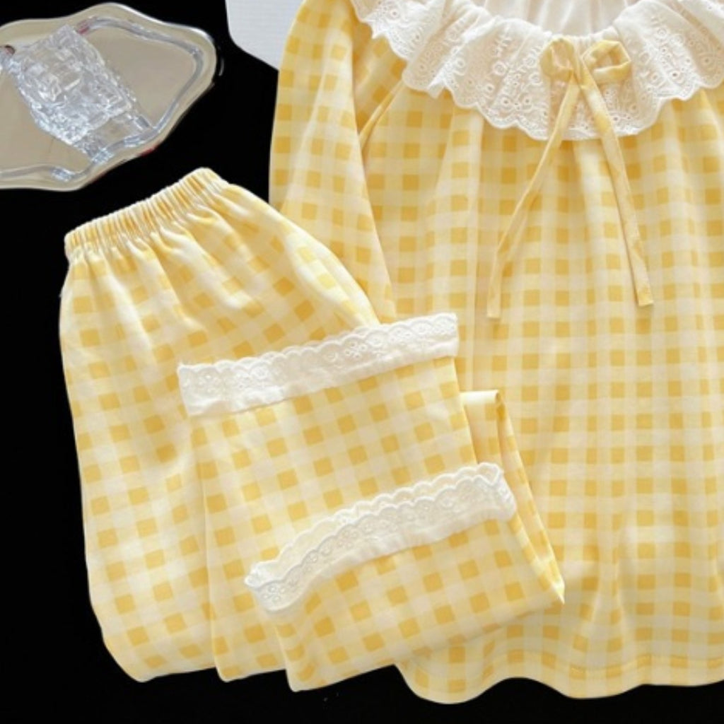 Sweet & Cute Autumn 2-Piece Girls' Pajama Set, Ages 2-14 | Color: Yellow | Image 2