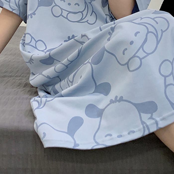 Sweet Feminine Summer Women 's Short  Sleeve Sleep Dress | Color: Style 3 | Image 3
