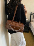 Modern Chic All-Season PU/Artificial Leather/Microfiber Leather Women's Shoulder Bags Other Bags | Color: Brown | Image 1