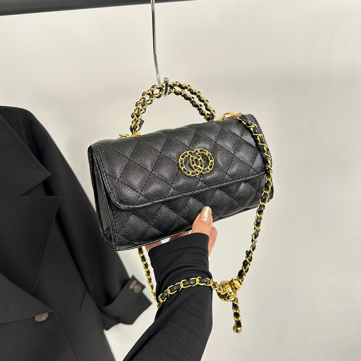 Modern Chic All-Season PU/Artificial Leather/Microfiber Leather Women's Crossbody Bags Other Bags | Color: Black | Image 1
