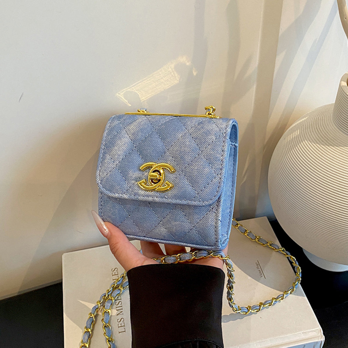 Modern Chic All-Season PU/Artificial Leather/Microfiber Leather Women's Handbags Other Bags | Color: Sky Blue | Image 3