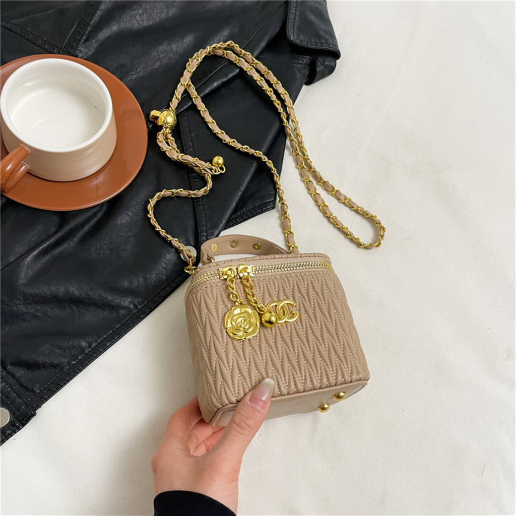 Modern Chic All-Season PU/Artificial Leather/Microfiber Leather Women's Handbags Box Bags | Color: Khaki | Image 2