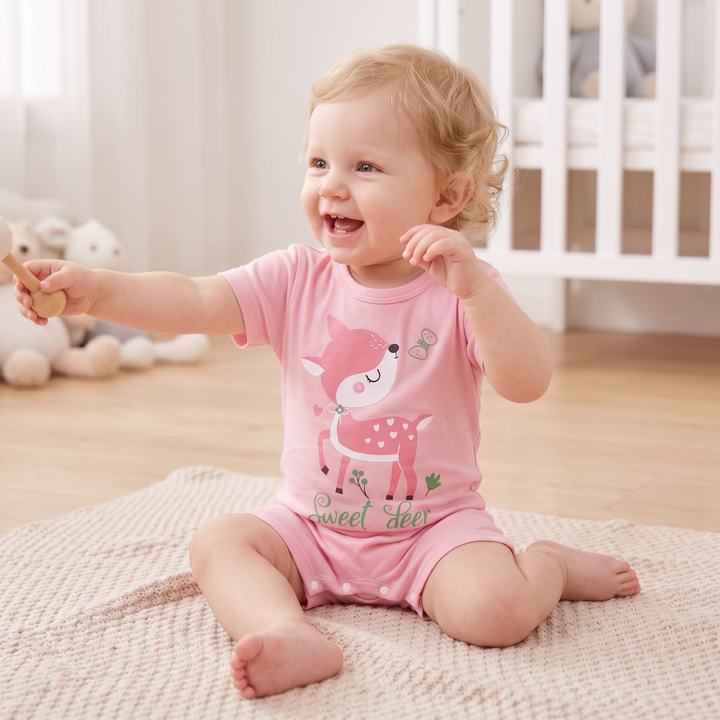 Minimalist Summer Unisex Baby Jumpsuit, Ages 1-24 Months | Color: Style 4 | Image 2