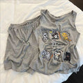 Sweet Feminine Summer 2 Pcs Women 's Sleeveless Sleep Set | Color: Style 1 | Image 1