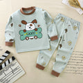 Minimalist Autumn 2-Piece Unisex Baby Pajama Set, Ages 6-24 Months | Color: Light Green | Image 1