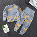 Minimalist Autumn 2-Piece Unisex Baby Pajama Set, Ages 12-24 Months | Color: Blue | Image 1