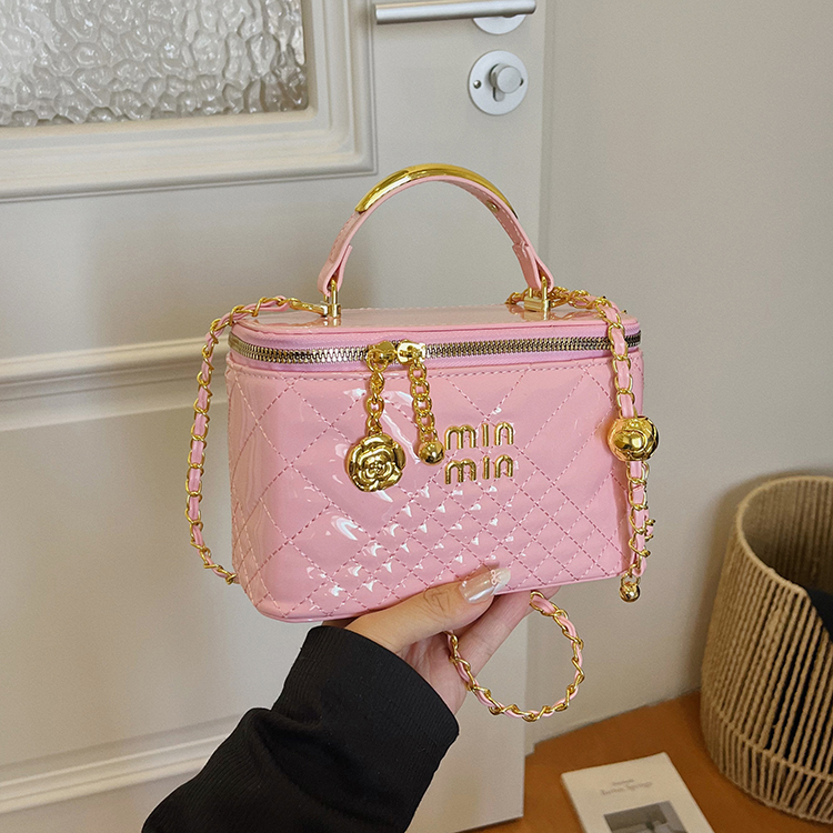 Modern Chic All-Season PU/Artificial Leather/Microfiber Leather Women's Crossbody Bags Box Bags | Color: Pink | Image 2
