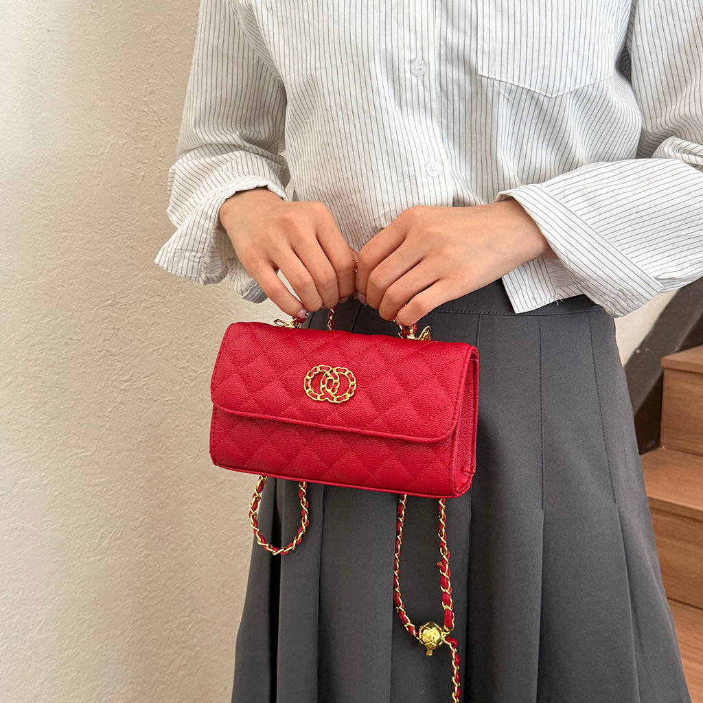 Modern Chic All-Season PU/Artificial Leather/Microfiber Leather Women's Crossbody Bags Other Bags | Color: Red | Image 2