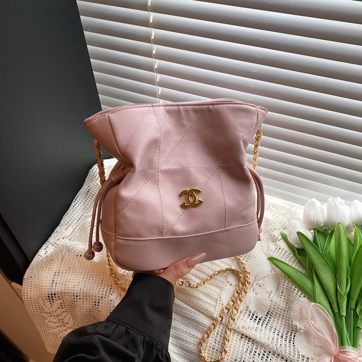 Modern Chic All-Season PU/Artificial Leather/Microfiber Leather Women's Crossbody Bags Other Bags | Color: Pink | Image 3