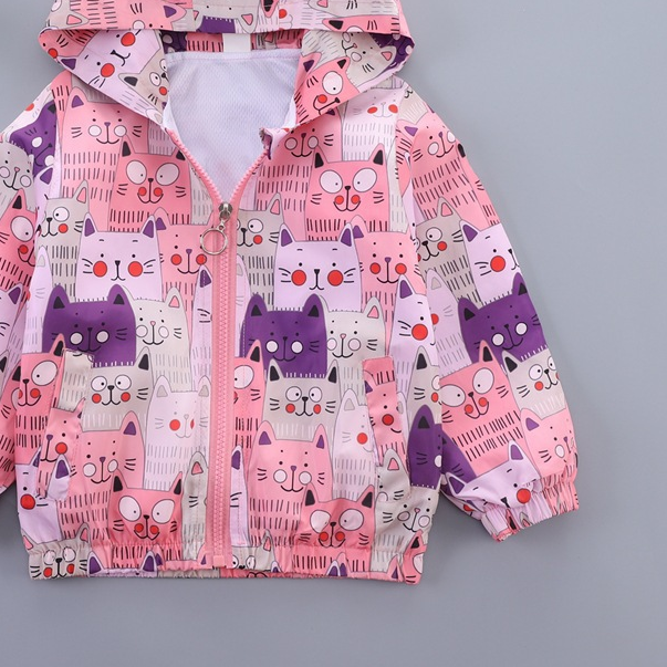 Modern Chic All-Season Casual Sporty Autumn Girls' Jacket, Ages 2-9 | Color: As the Picture | Image 2