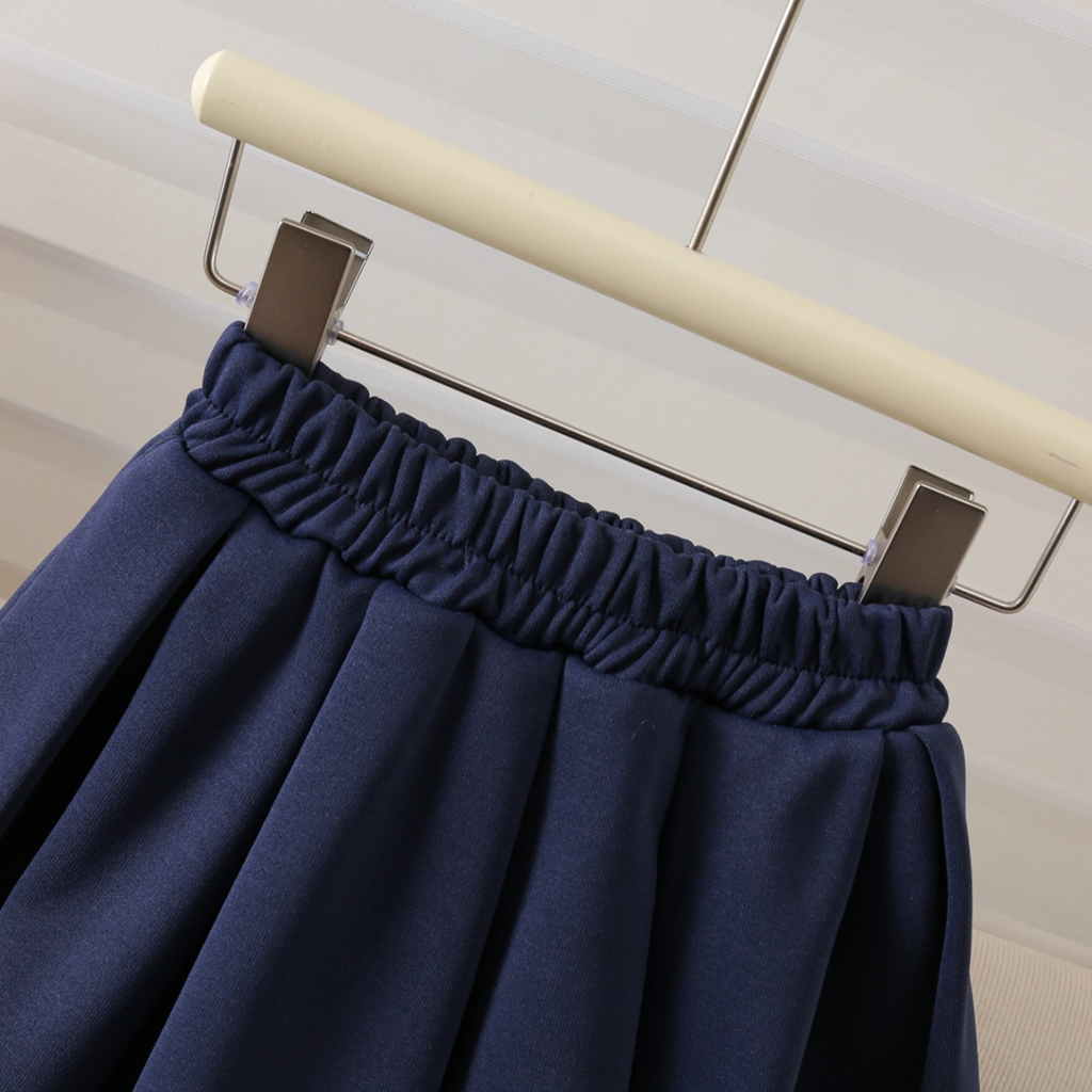 Modern Chic All-Season Minimalist Autumn 2-Piece Girls' Dress Suit, Ages 2-14 | Color: Blue | Image 2