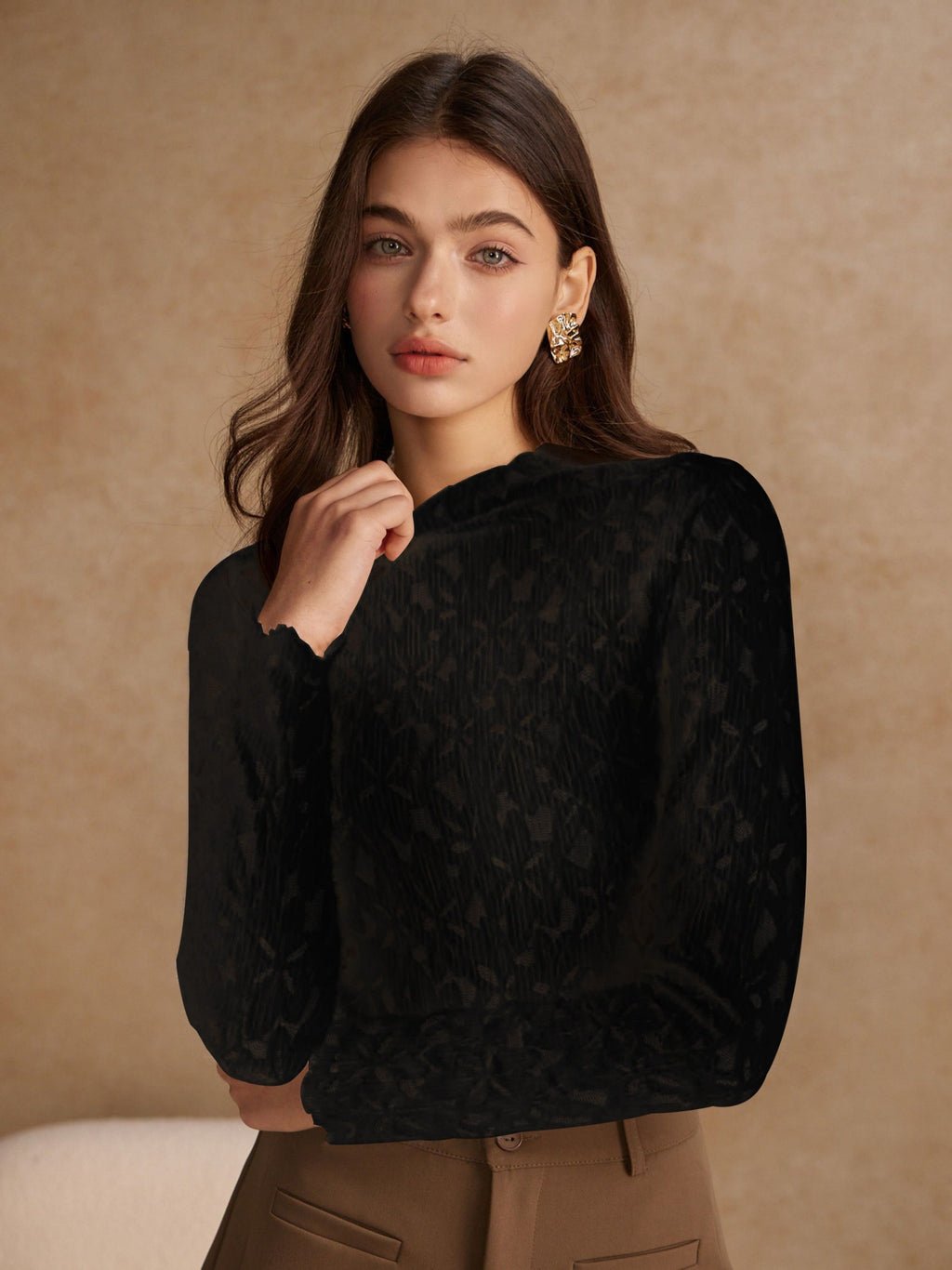 Modest Autumn T-Shirt | Color: Black | Image 1