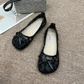 Modern Chic All-Season Lace/Mesh Women's Flat Shoes | Color: Black | Image 1