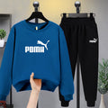 Modern Chic All-Season Casual Sporty Autumn 2-Piece Boys' Pants Suit, Ages 3-14 | Color: Blue | Image 1