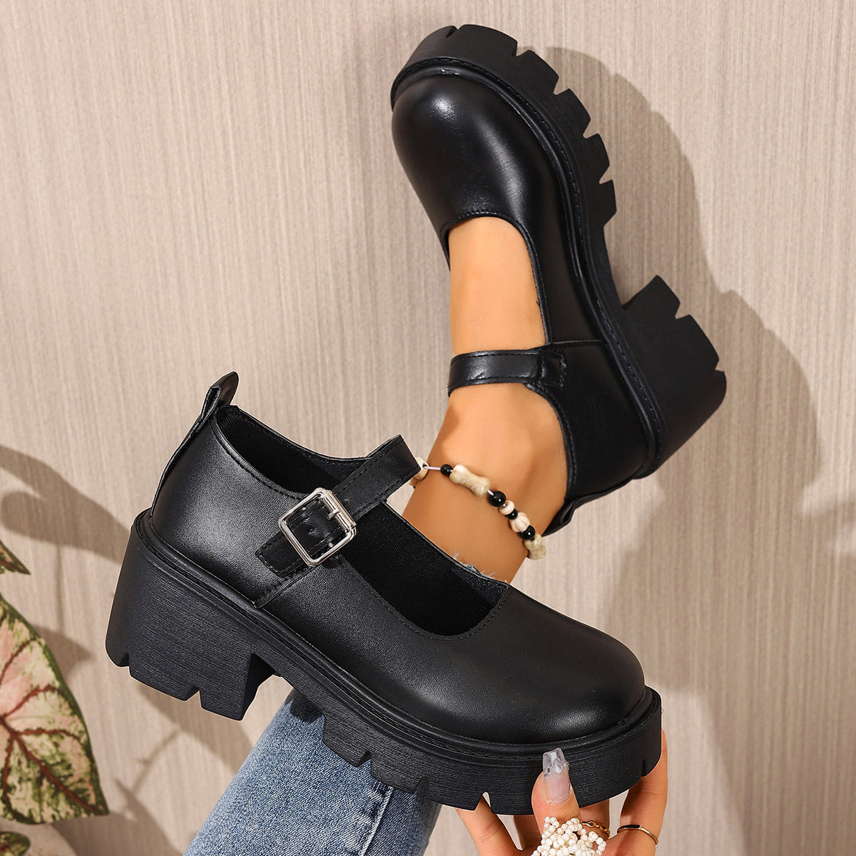 Modern Chic All-Season PU/Artificial Leather/Microfiber Leather Women's Platform Heels | Color: Style 2 | Image 3
