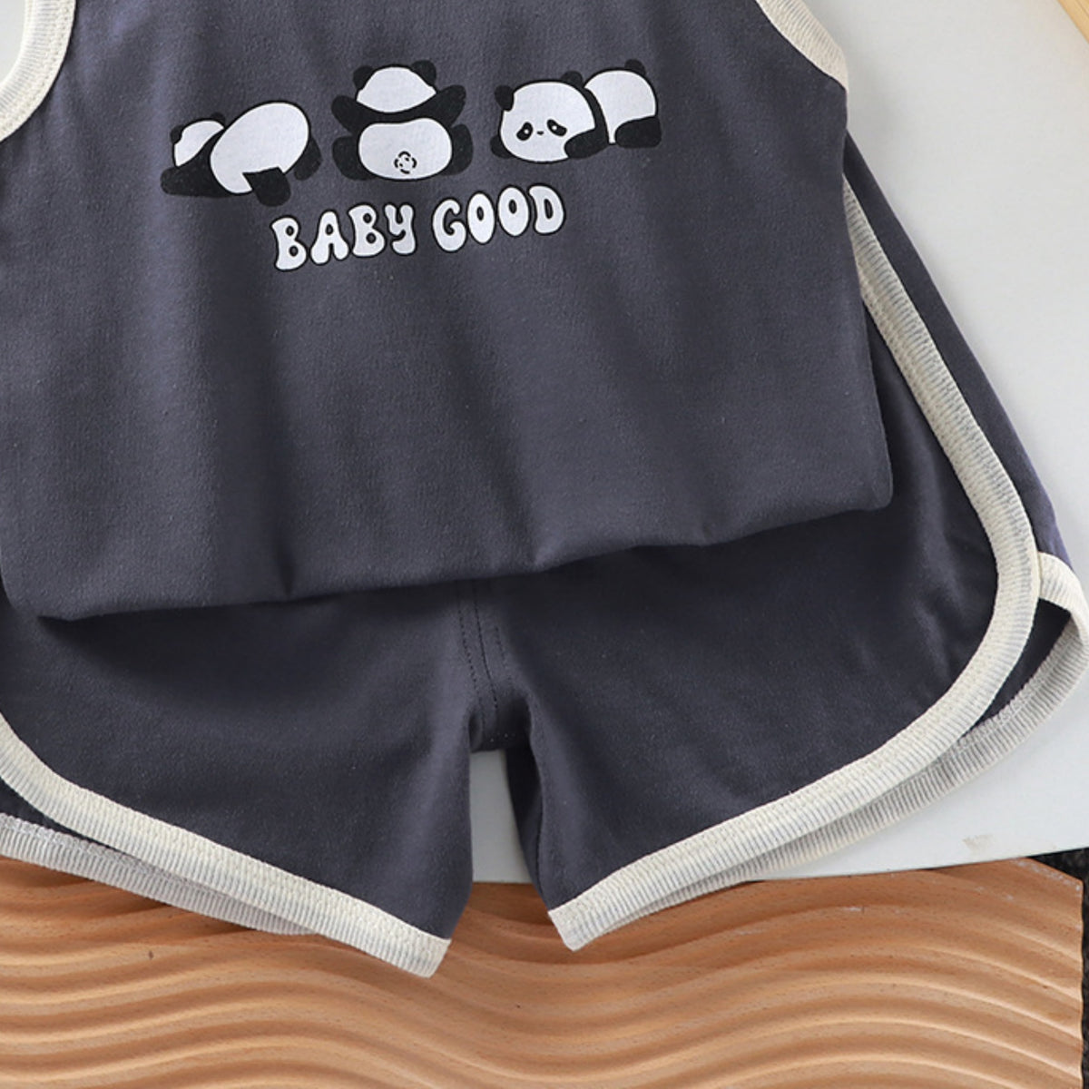 Casual Sporty Summer 2-Piece Baby Boys' Pants Suit, Ages 1-24 Months | Color: Style 2 | Image 3