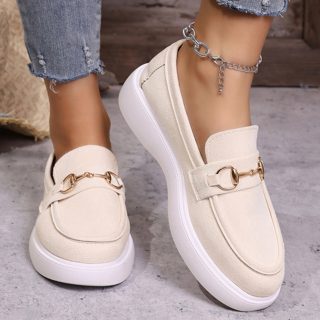 Modern Chic All-Season Cloth / Textile Women's Casual Shoes | Color: White | Image 3