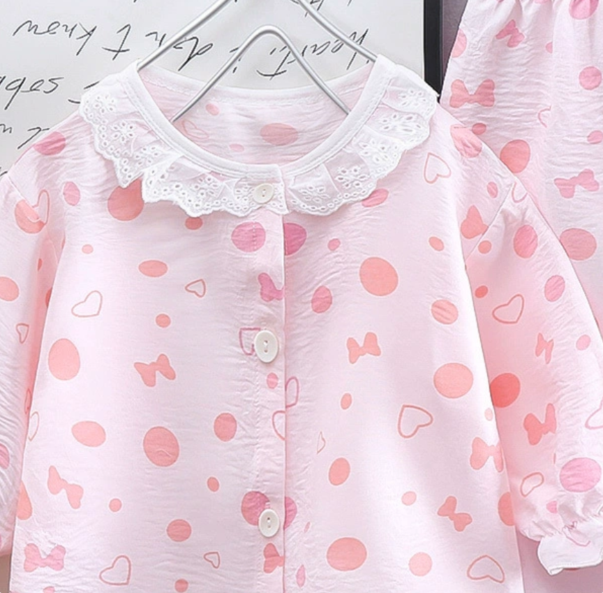 Sweet & Cute Summer 2-Piece Girls' Pajama Set, Ages 2-11 | Color: Style 1 | Image 3