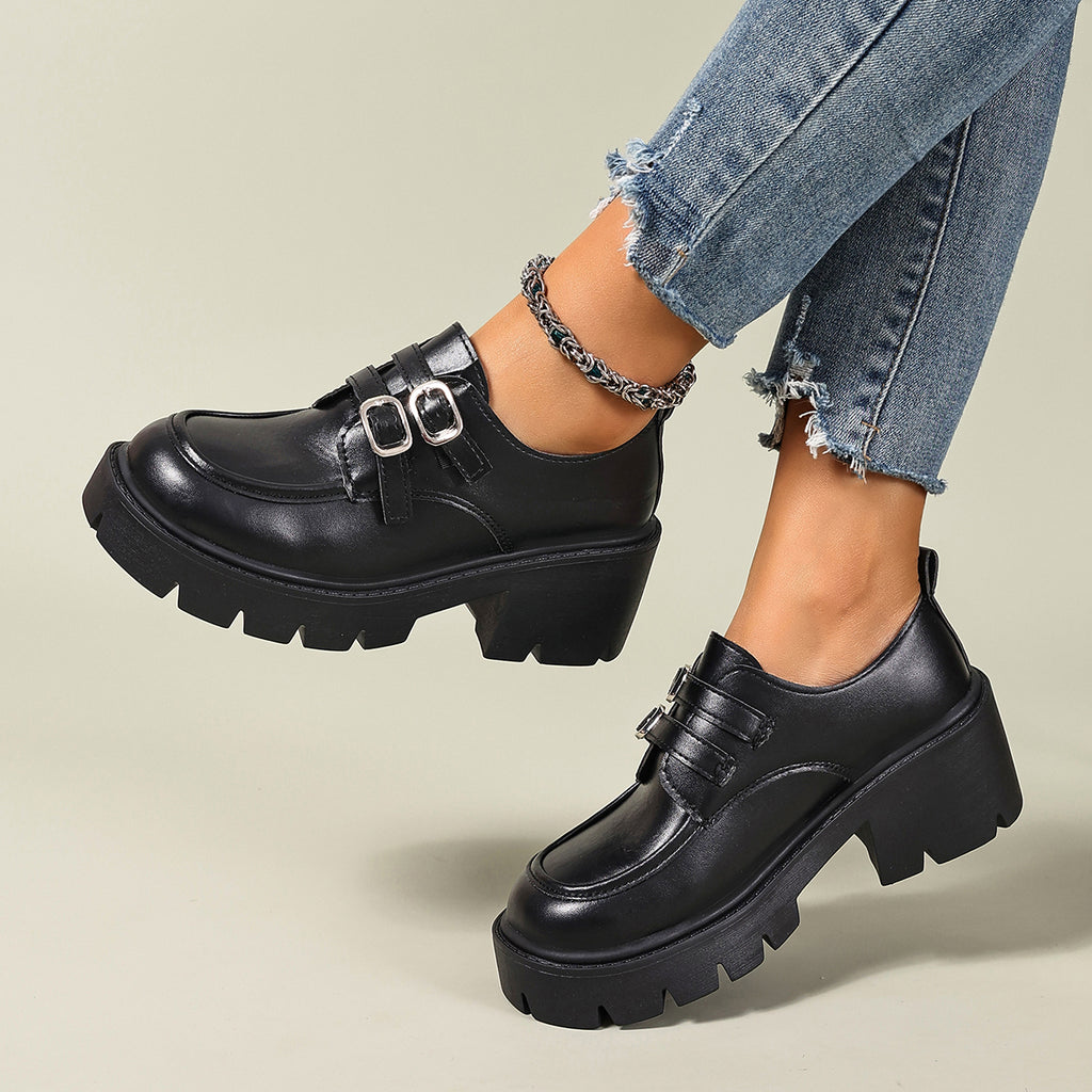 Modern Chic All-Season PU/Artificial Leather/Microfiber Leather Women's Platform Heels | Color: Style 2 | Image 2