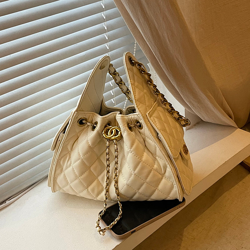 Modern Chic All-Season PU/Artificial Leather/Microfiber Leather Women's Shoulder Bags Tote Bags | Color: Beige | Image 1