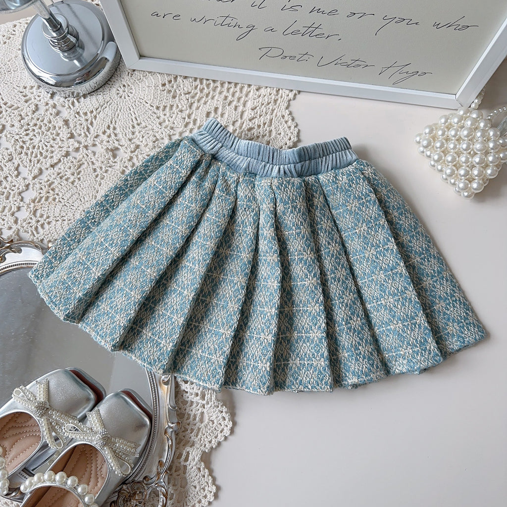 Elegant Autumn 2-Piece Girls' Dress Suit, Ages 2-9 | Color: Blue | Image 3