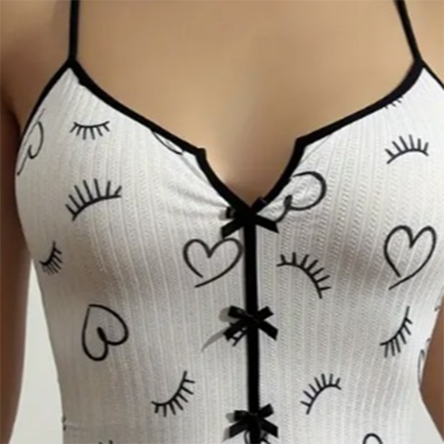 Sexy Summer 2 Pcs Women 's Sleeveless Sleep Set | Color: Style 3 | Image 3