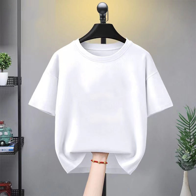 Minimalist Summer Unisex Kids' T-Shirt, Ages 3-14 | Color: White | Image 1