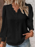 Modest All-Season Blouse | Color: Black | Image 1