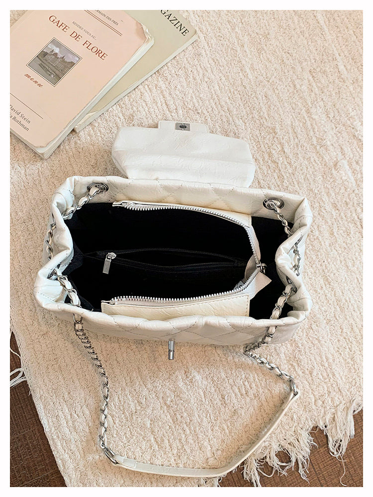 Modern Chic All-Season PU/Artificial Leather/Microfiber Leather Women's Crossbody Bags Other Bags | Color: White | Image 2