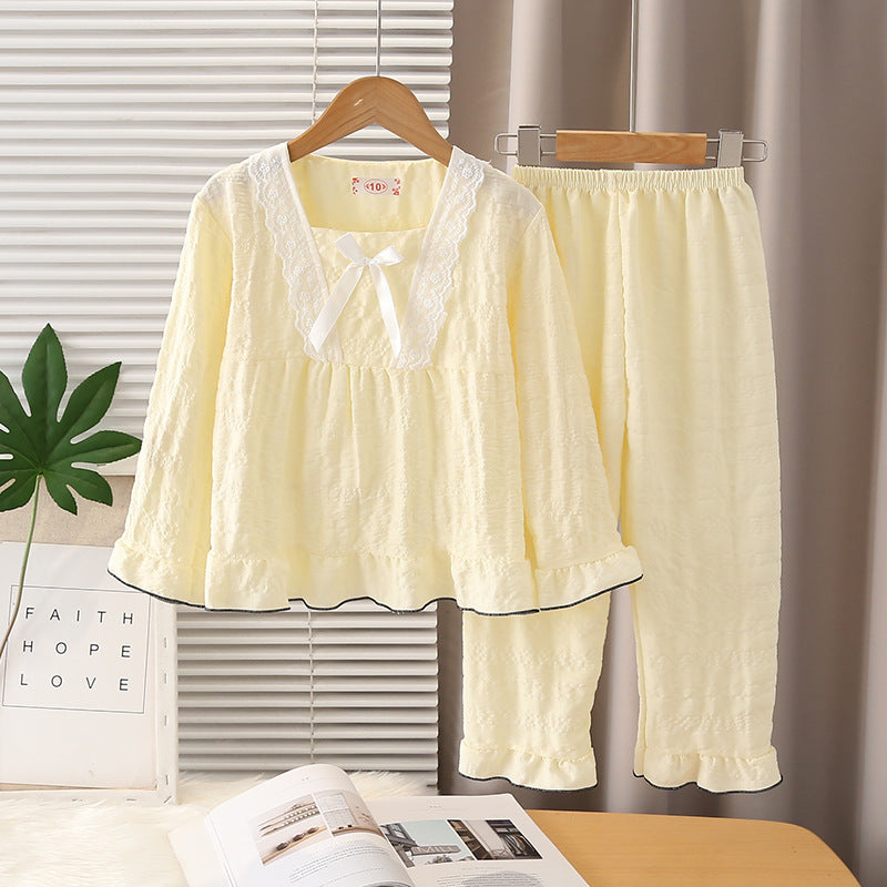 Sweet & Cute Autumn 2-Piece Girls' Pajama Set, Ages 3-13 | Color: Style 2 | Image 1
