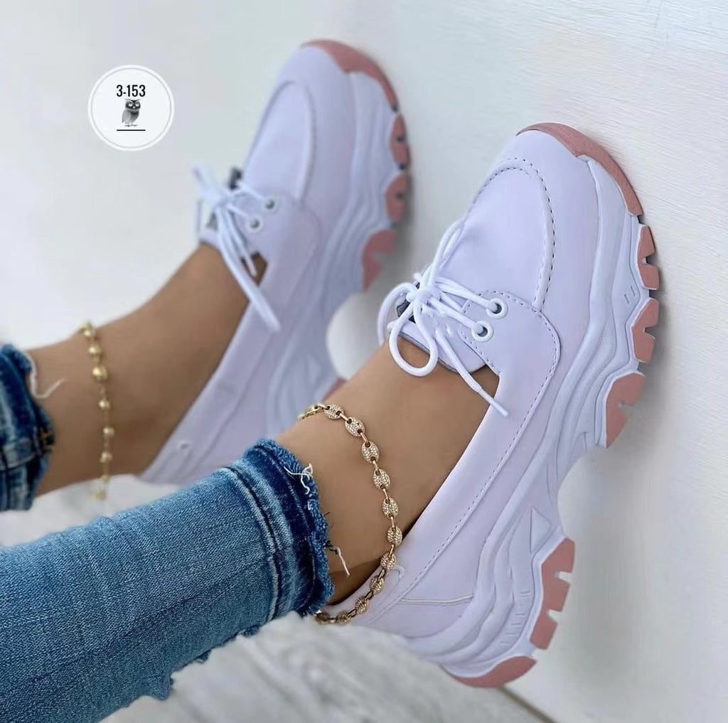 Modern Chic All-Season PU/Artificial Leather/Microfiber Leather Women's Casual Shoes | Color: White | Image 2