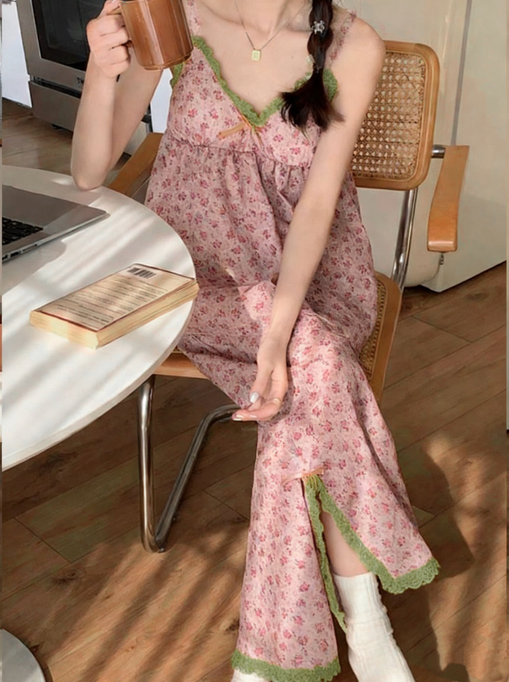 Sweet & Cute Summer 2 Pcs Women 's Sleeveless Sleep Set | Color: Style 2 | Image 3