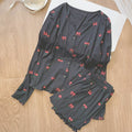 Elegant All-Season 2 Pcs Women 's Long Sleeve Sleep Set | Color: Style 1 | Image 1