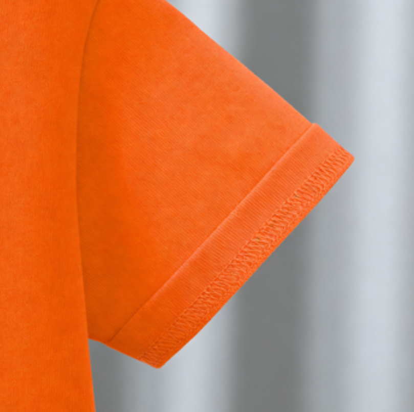 Modern Chic All-Season Minimalist Summer 2-Piece Boys' Pants Suit, Ages 2-9 | Color: Orange | Image 3