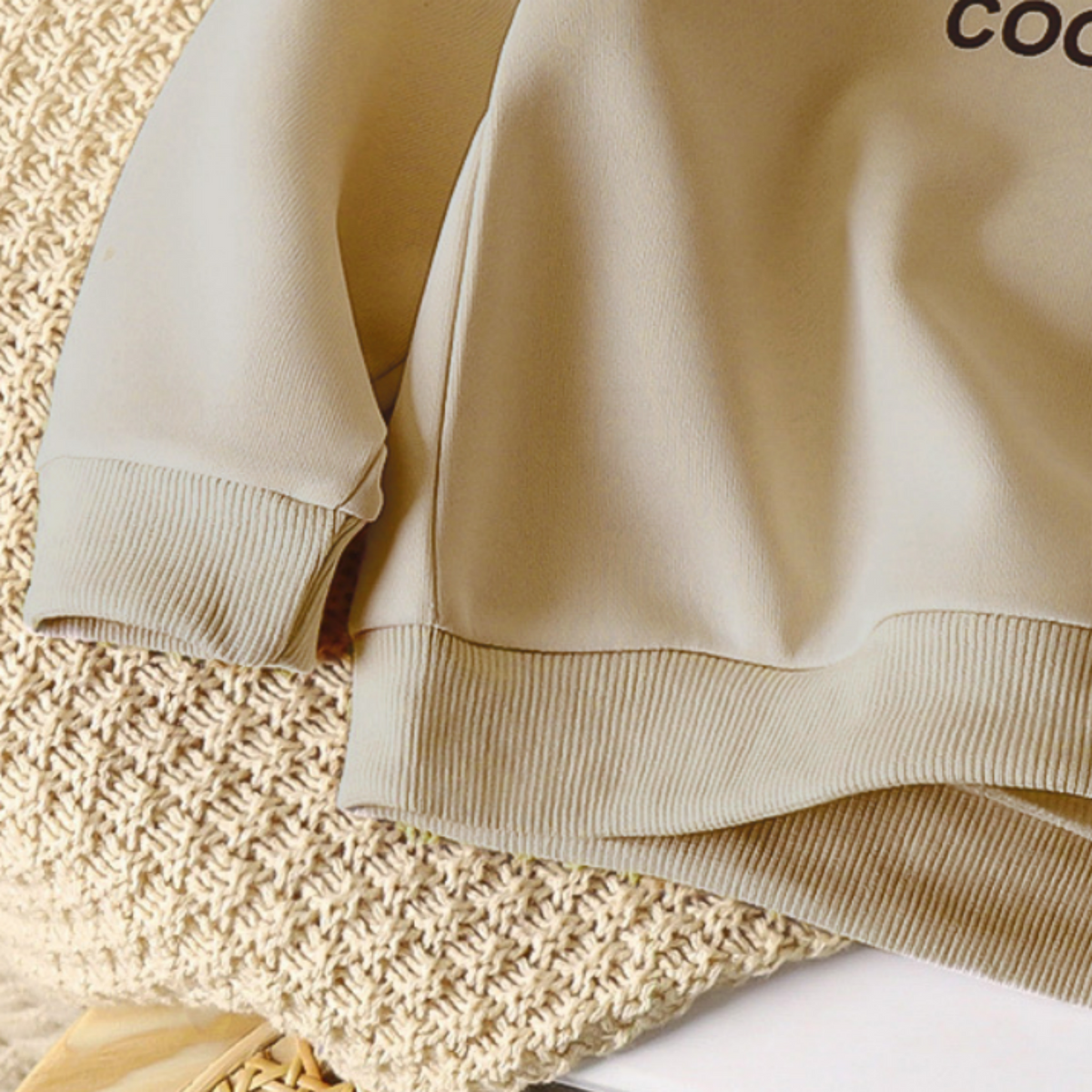 Minimalist Autumn Boys' Sweatshirt, Ages 2-9 | Color: Khaki | Image 3
