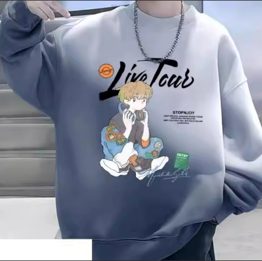 Minimalist Spring Boys' Sweatshirt, Ages 4-14 | Color: Grey | Image 2
