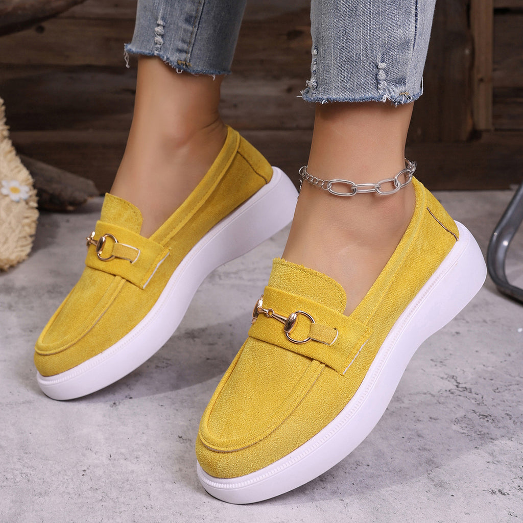 Modern Chic All-Season Cloth / Textile Women's Casual Shoes | Color: Yellow | Image 3