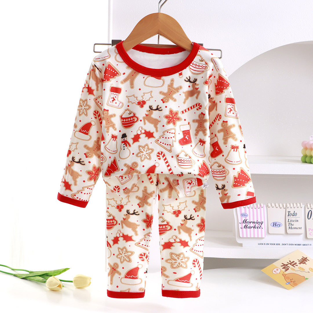 Minimalist Winter 2-Piece Unisex Kids' Pajama Set, Ages 2-7 | Color: Style 2 | Image 1