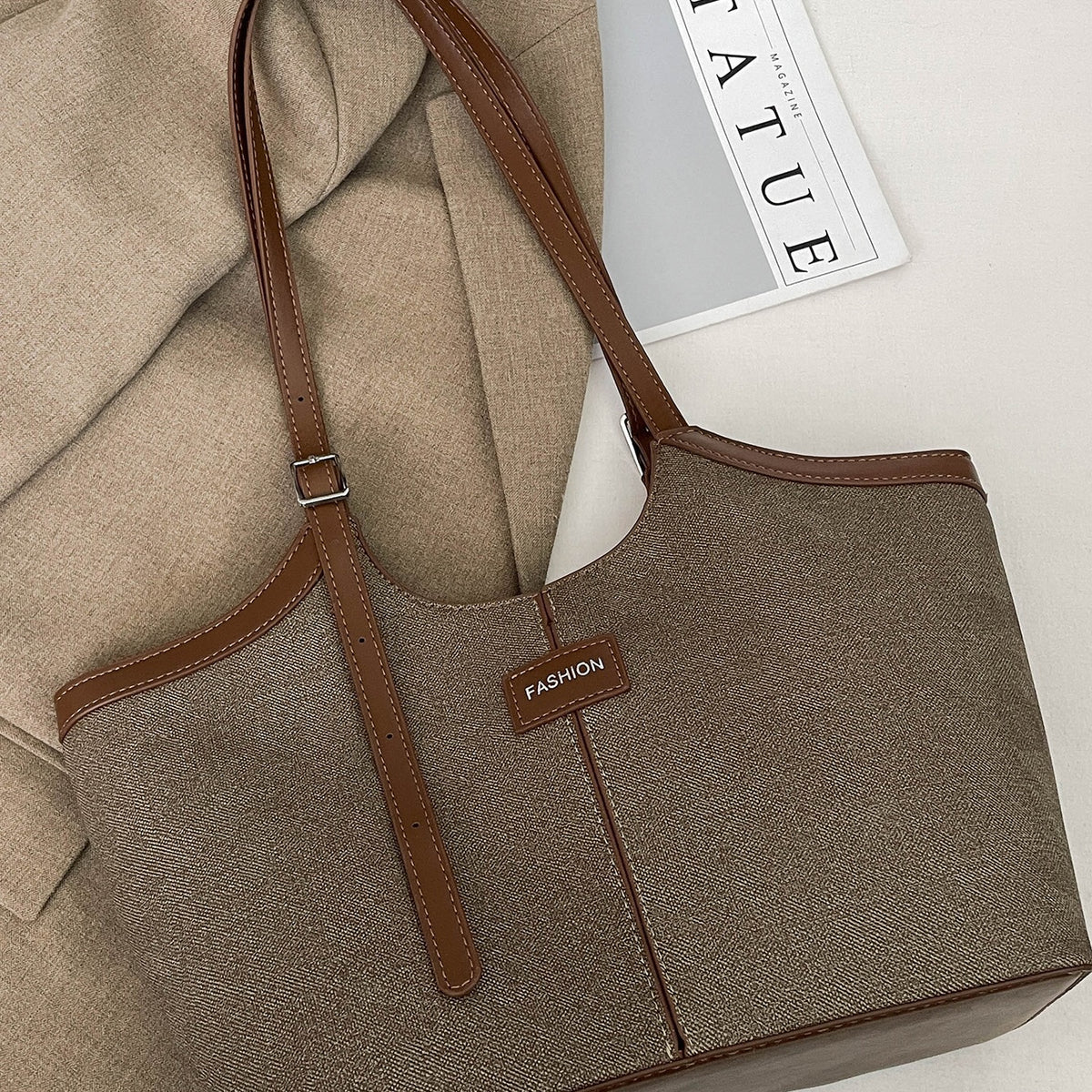 Modern Chic All-Season PU/Artificial Leather/Microfiber Leather Women's Shoulder Bags Tote Bags | Color: Style 1 | Image 3