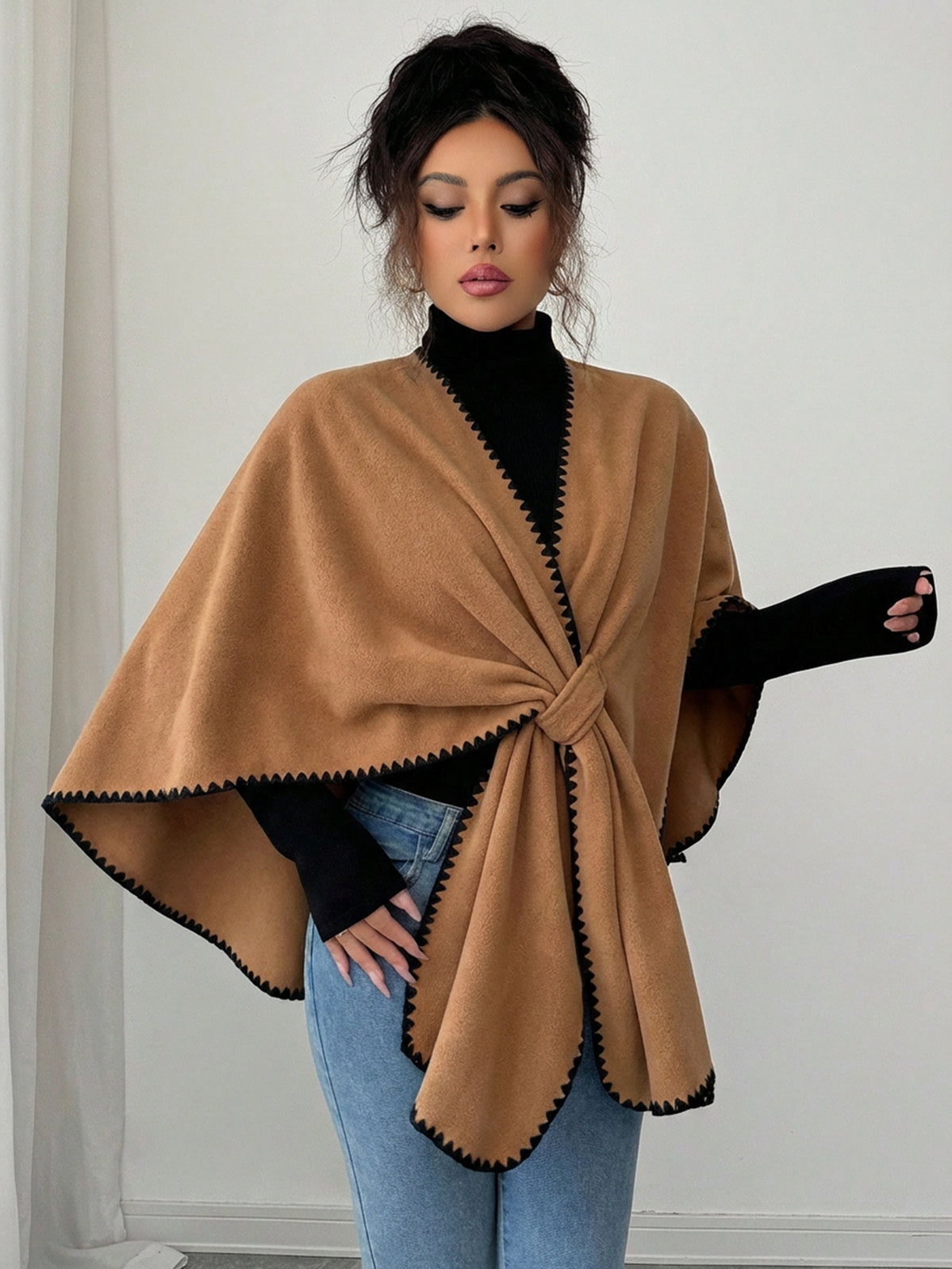 Vintage Spring Overcoat | Color: Khaki | Image 1