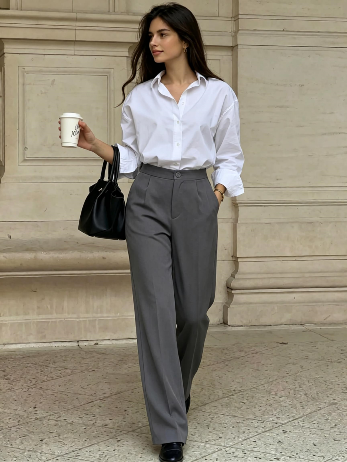 Minimalist All-Season Trousers | Color: Grey | Image 1