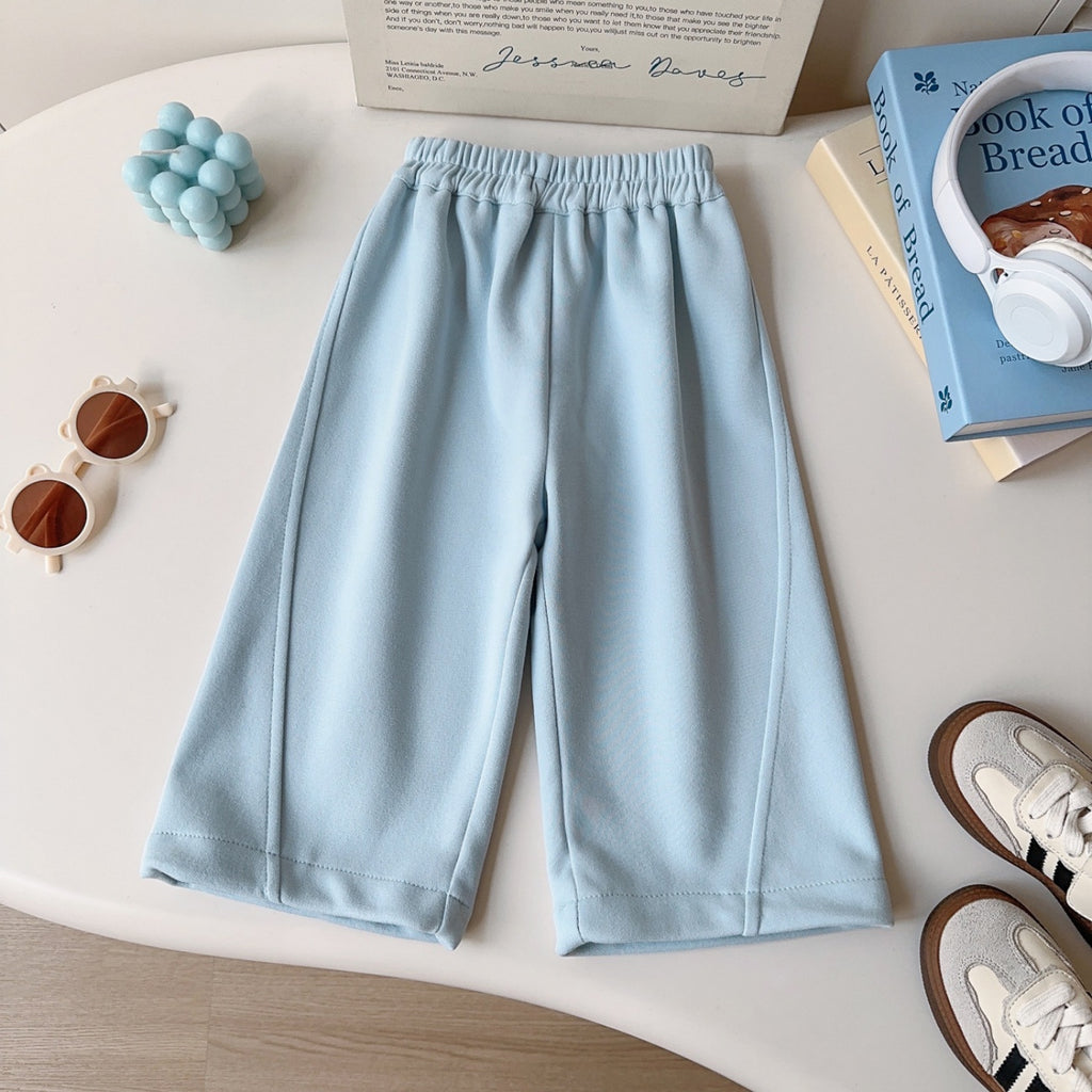 Casual Sporty Autumn 3-Piece Girls' Pants Suit, Ages 2-9 | Color: Blue | Image 3