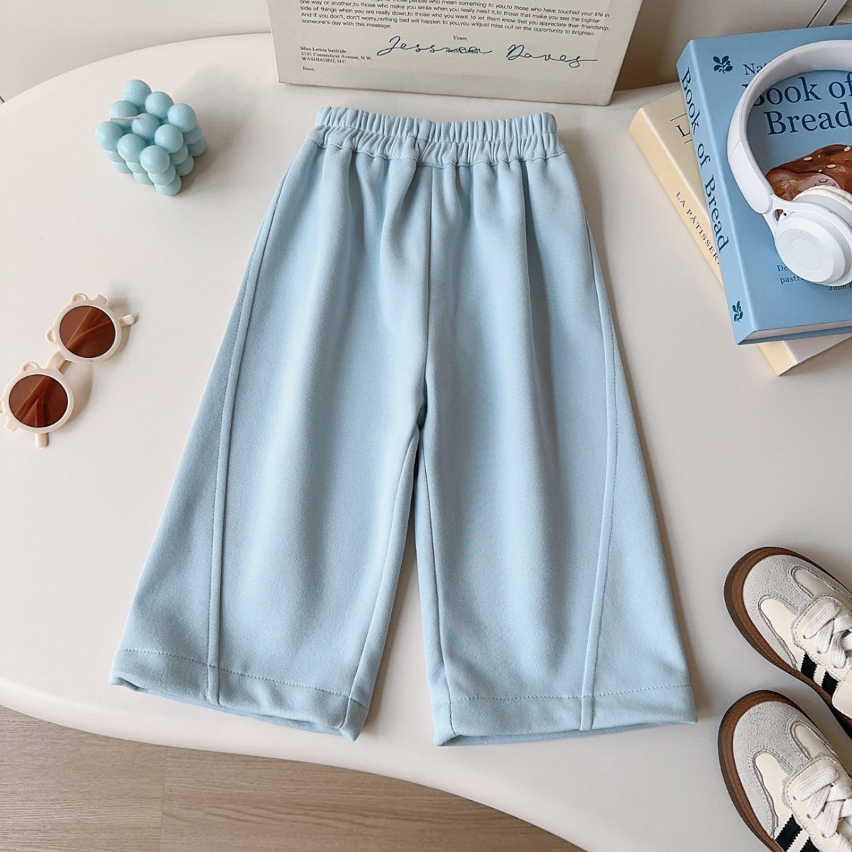 Casual Sporty Autumn 3-Piece Girls' Pants Suit, Ages 2-9 | Color: Blue | Image 3